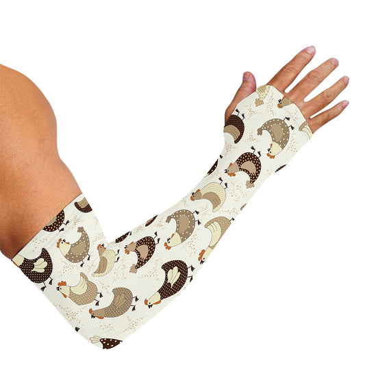 Cute Chicken Pattern Print Sun Protection Arm Sleeves