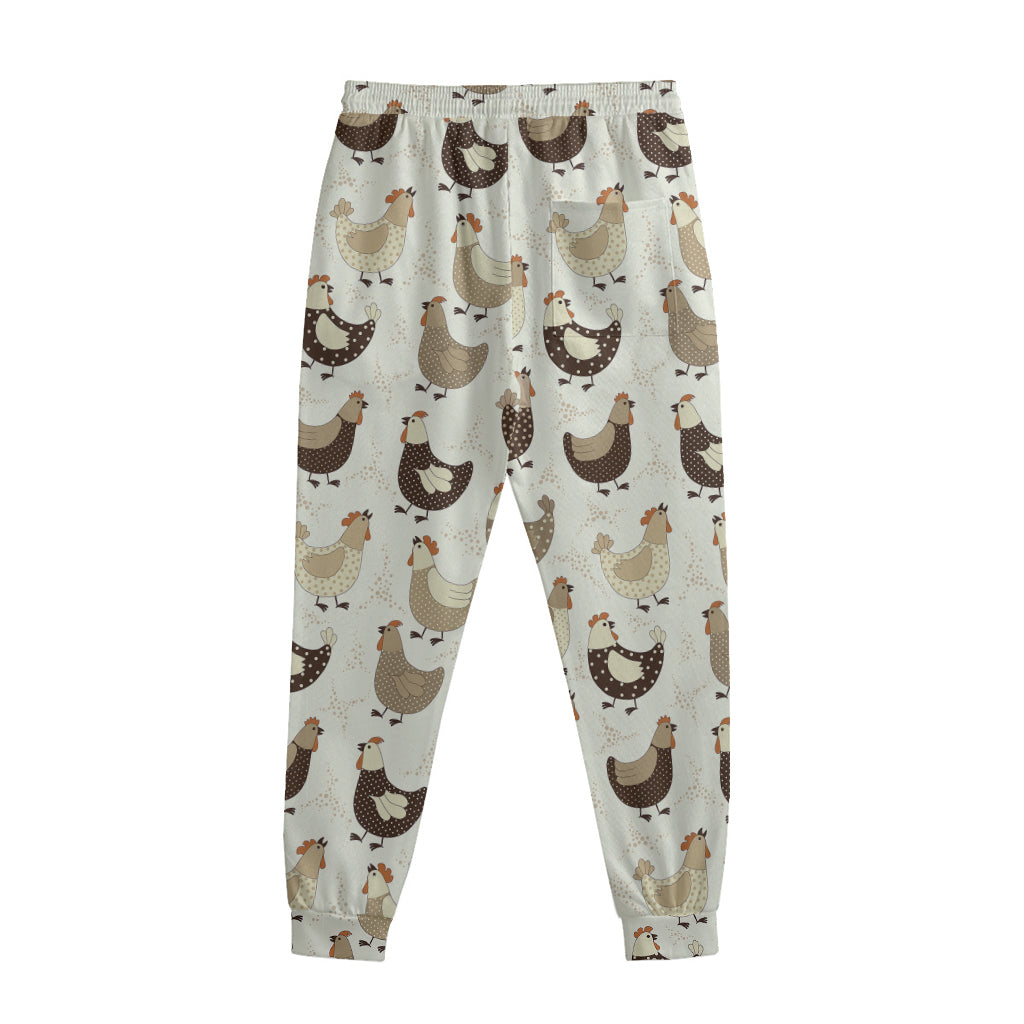 Cute Chicken Pattern Print Sweatpants