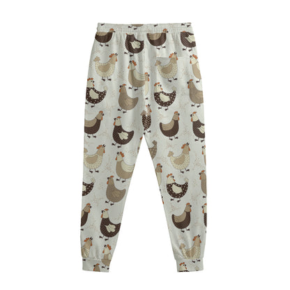 Cute Chicken Pattern Print Sweatpants