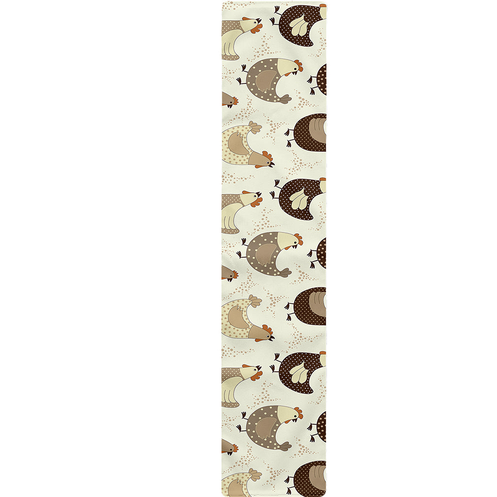 Cute Chicken Pattern Print Table Runner