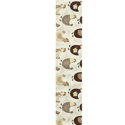 Cute Chicken Pattern Print Table Runner