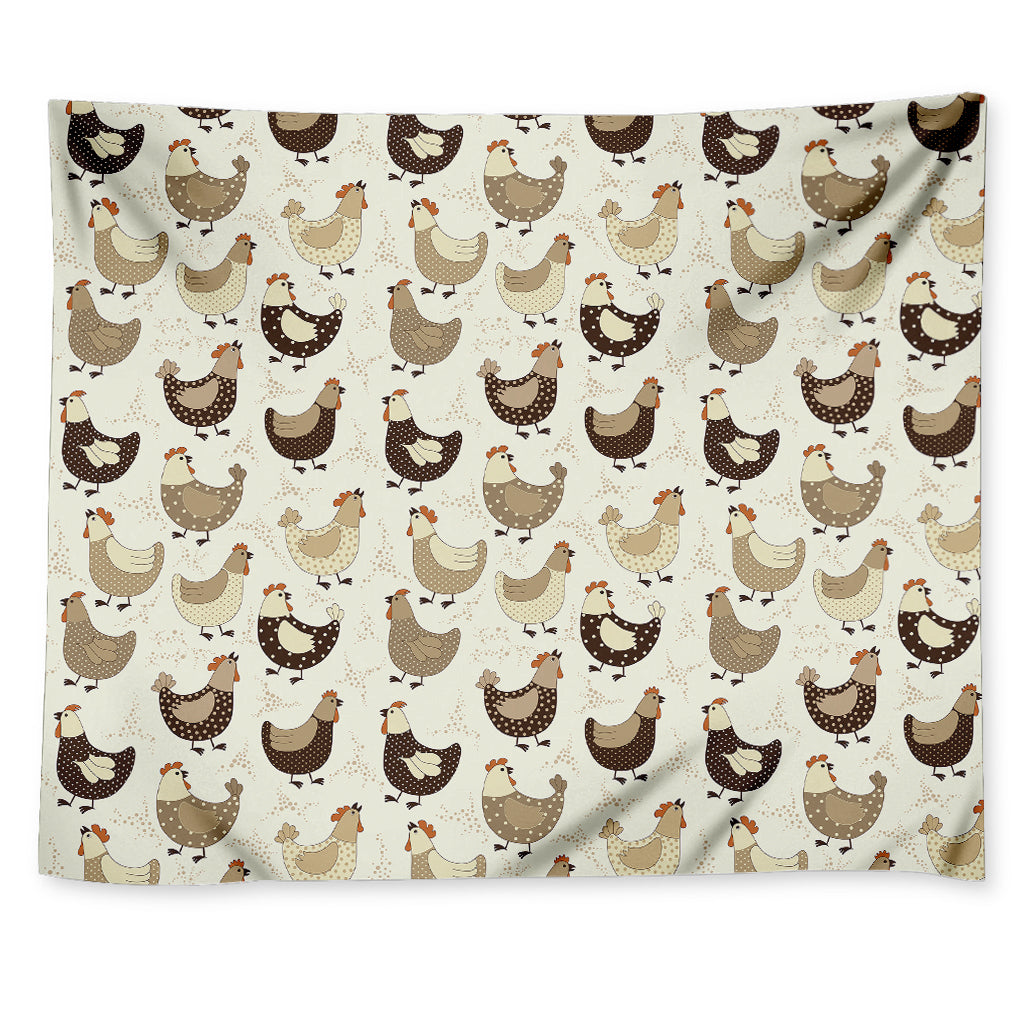 Cute Chicken Pattern Print Tapestry