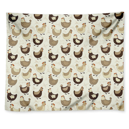 Cute Chicken Pattern Print Tapestry