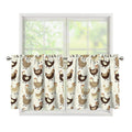 Cute Chicken Pattern Print Tier Curtains