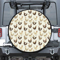 Cute Chicken Pattern Print Tire Cover