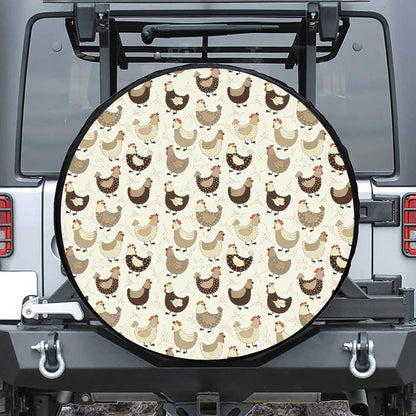 Cute Chicken Pattern Print Tire Cover