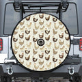 Cute Chicken Pattern Print Tire Cover With Camera Hole