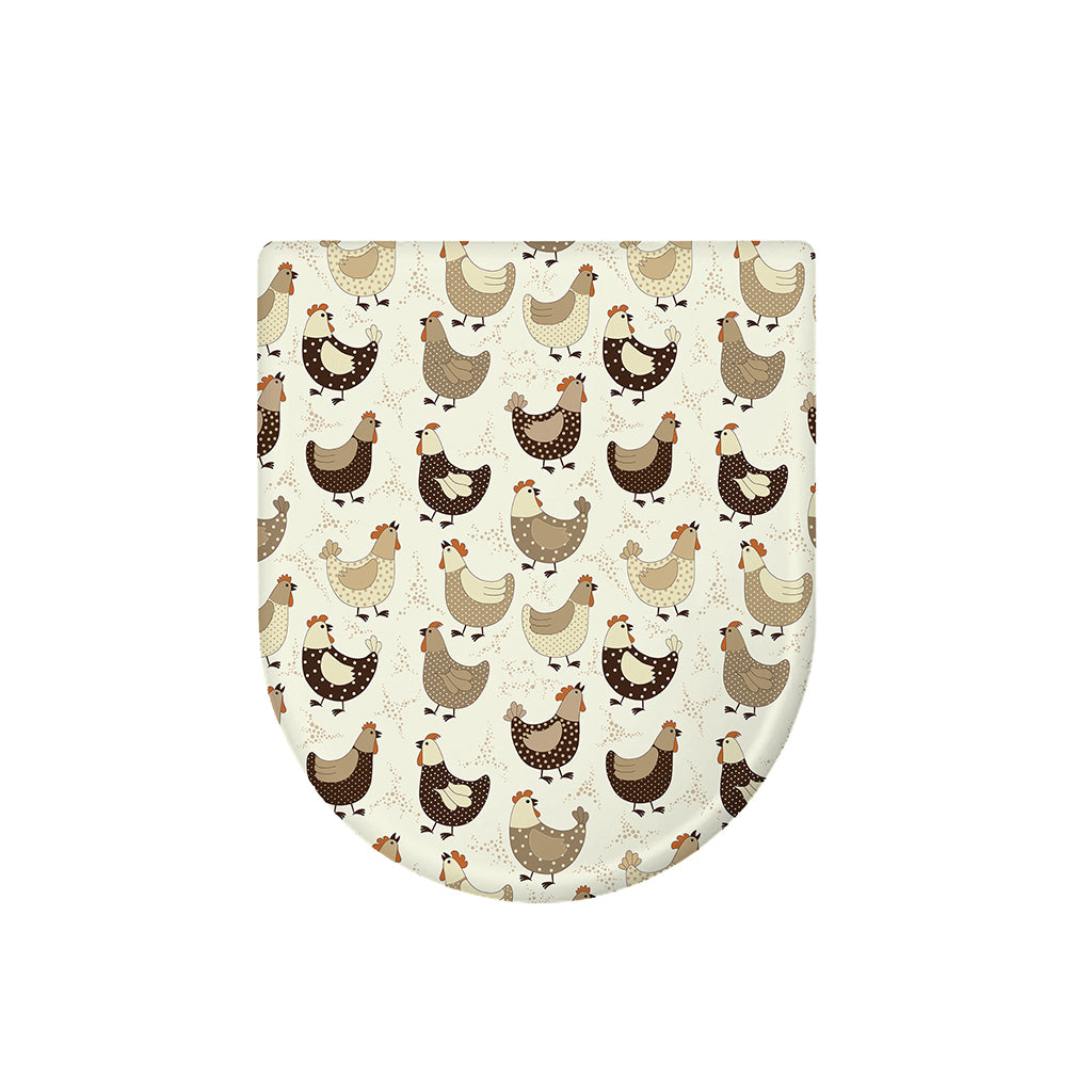 Cute Chicken Pattern Print Toilet Lid Cover