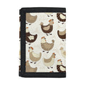 Cute Chicken Pattern Print Trifold Wallet