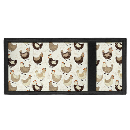 Cute Chicken Pattern Print Trifold Wallet