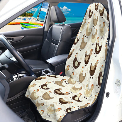 Cute Chicken Pattern Print Waterproof Car Seat Cover