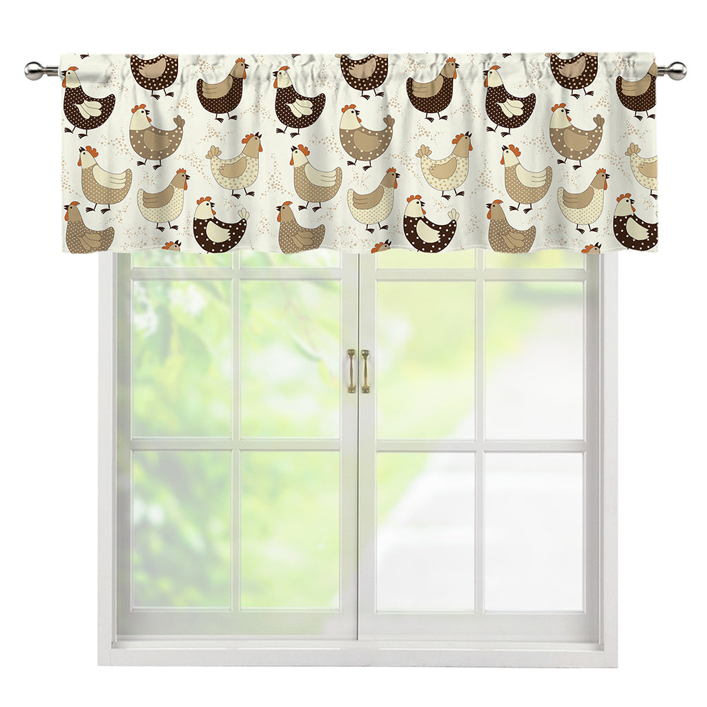 Cute Chicken Pattern Print Window Valance