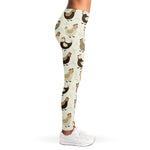 Cute Chicken Pattern Print Women's Leggings