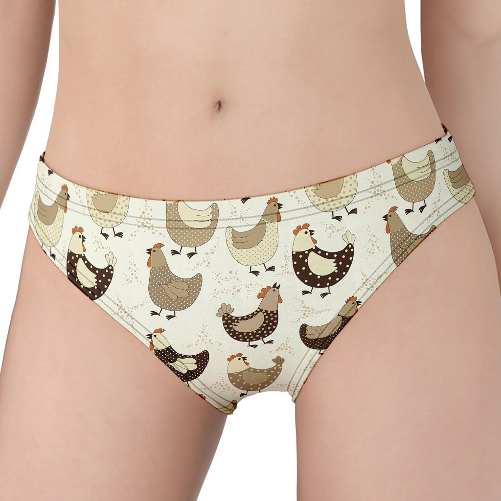 Cute Chicken Pattern Print Women's Panties