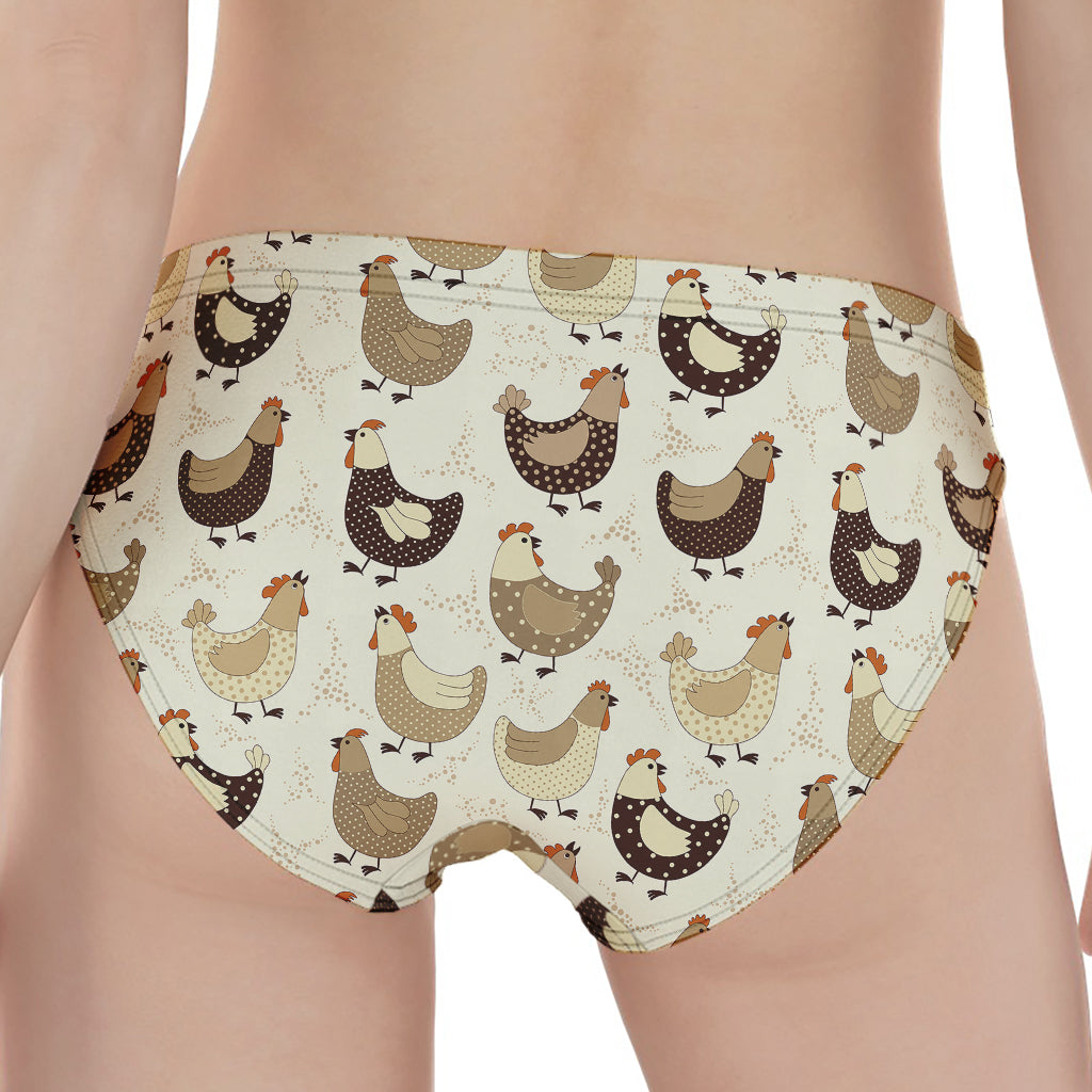 Cute Chicken Pattern Print Women's Panties