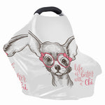 Cute Chihuahua With Glasses Print Baby Seat Cover
