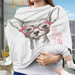Cute Chihuahua With Glasses Print Baby Seat Cover