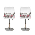 Cute Chihuahua With Glasses Print Bar Stool Covers