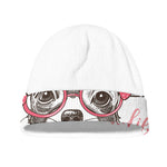 Cute Chihuahua With Glasses Print Beanie
