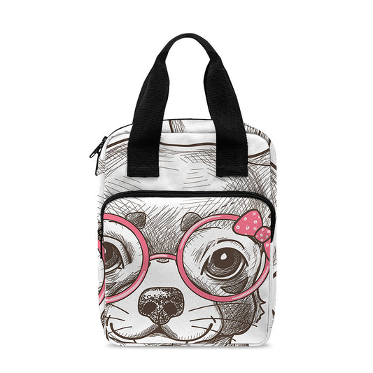 Cute Chihuahua With Glasses Print Bible Tote Bag