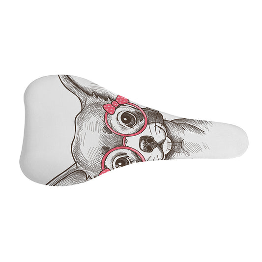 Cute Chihuahua With Glasses Print Bicycle Seat Cover