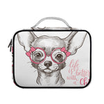 Cute Chihuahua With Glasses Print Briefcase Bible Bag