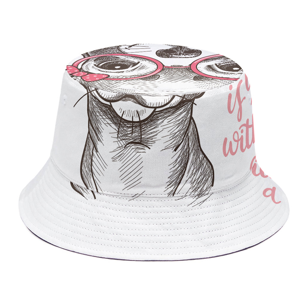 Cute Chihuahua With Glasses Print Bucket Hat