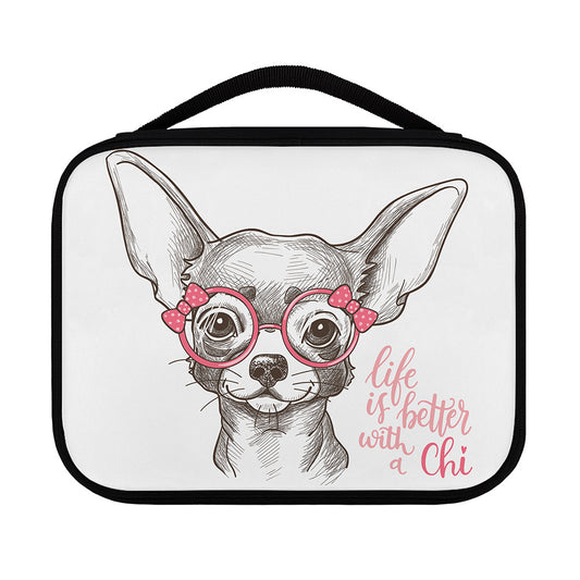 Cute Chihuahua With Glasses Print Classic Bible Case