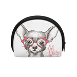Cute Chihuahua With Glasses Print Coin Purse