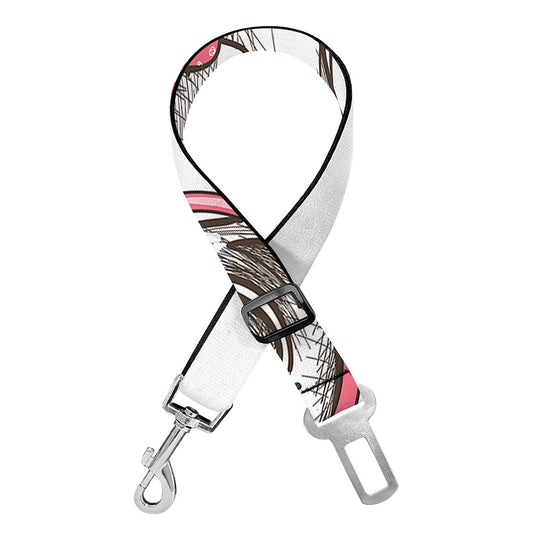 Cute Chihuahua With Glasses Print Dog Seat Belt