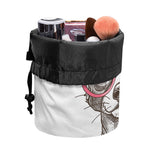 Cute Chihuahua With Glasses Print Drawstring Makeup Bag
