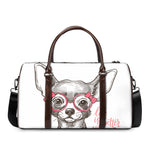 Cute Chihuahua With Glasses Print Duffle Bag