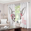 Cute Chihuahua With Glasses Print Extra Wide Grommet Curtains