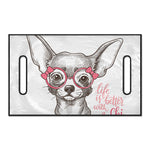 Cute Chihuahua With Glasses Print Golf Cart Seat Cover