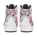 Cute Chihuahua With Glasses Print High Top Leather Sneakers