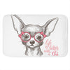 Cute Chihuahua With Glasses Print Indoor Door Mat