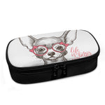 Cute Chihuahua With Glasses Print Insulin Cooler Travel Case