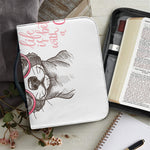 Cute Chihuahua With Glasses Print Leather Bible Cover
