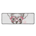 Cute Chihuahua With Glasses Print Long Kitchen Mat
