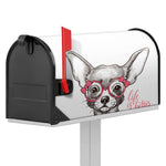 Cute Chihuahua With Glasses Print Mailbox Cover