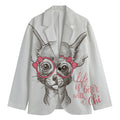 Cute Chihuahua With Glasses Print Men's Blazer