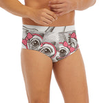 Cute Chihuahua With Glasses Print Men's Briefs