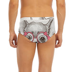 Cute Chihuahua With Glasses Print Men's Briefs