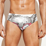 Cute Chihuahua With Glasses Print Men's Swim Briefs
