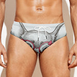 Cute Chihuahua With Glasses Print Men's Swim Briefs