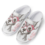 Cute Chihuahua With Glasses Print Mesh Casual Shoes