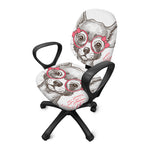 Cute Chihuahua With Glasses Print Office Chair Cover