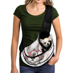 Cute Chihuahua With Glasses Print Pet Sling Carrier