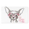 Cute Chihuahua With Glasses Print Polyester Doormat