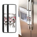 Cute Chihuahua With Glasses Print Refrigerator Handle Covers
